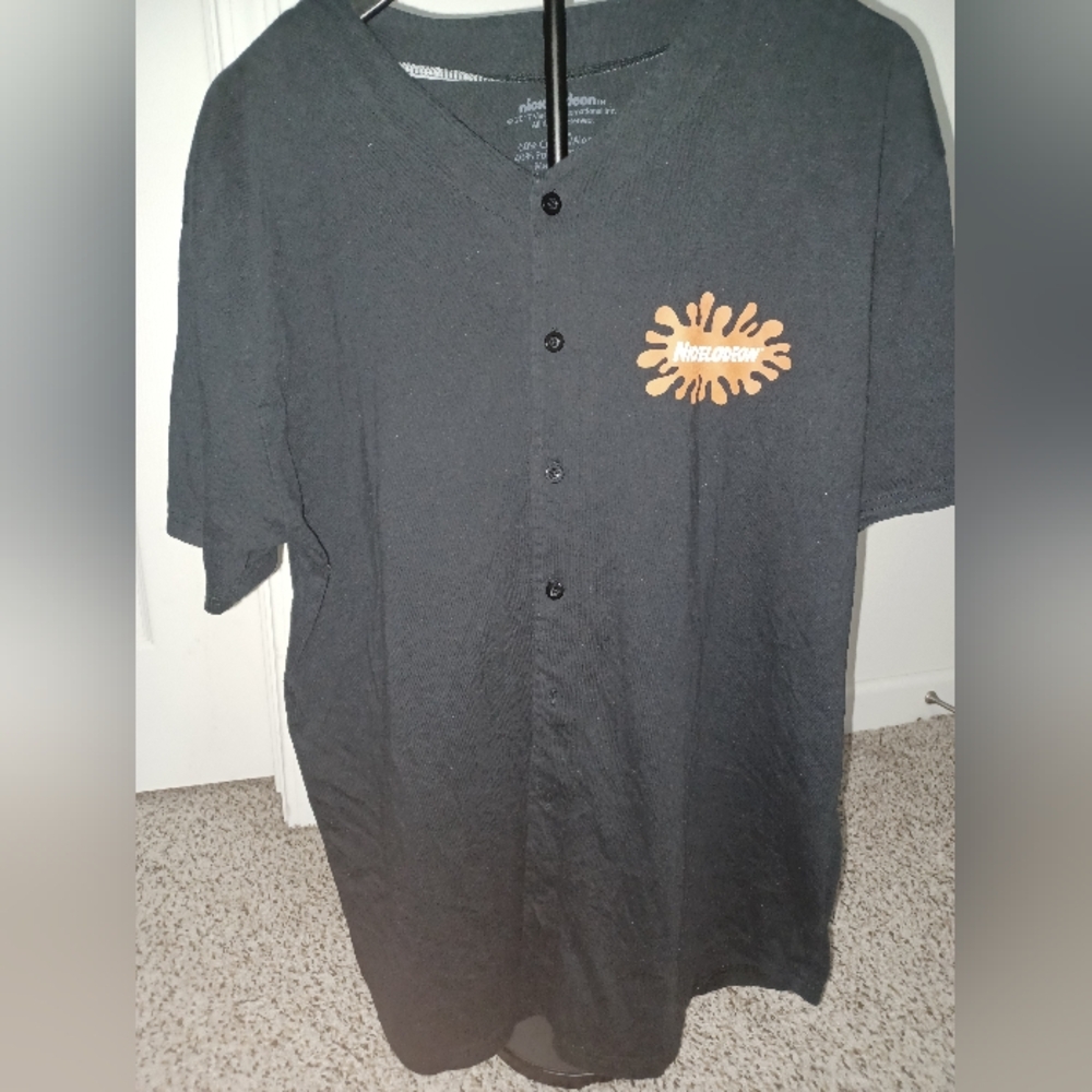 Nickelodeon Black Shirt with Orange Logo